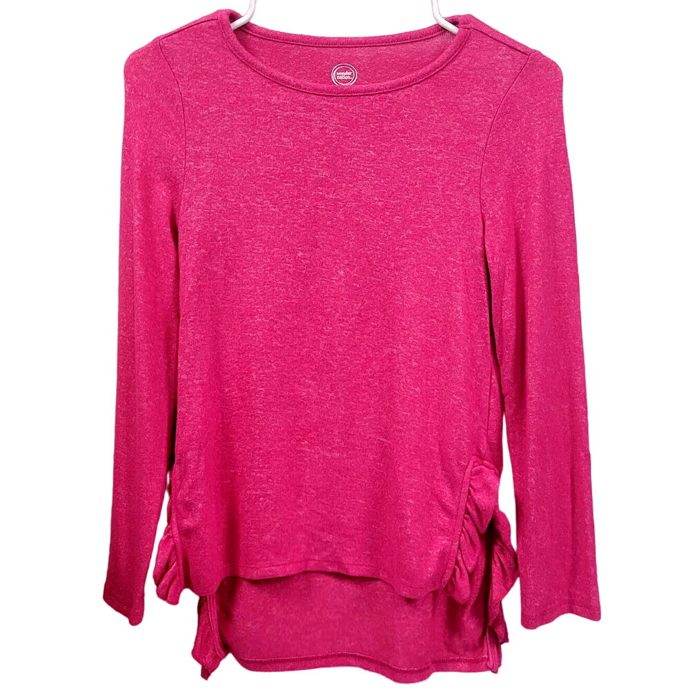 Wonder Nation Girl's Pink Long Sleeve Blouse Size L